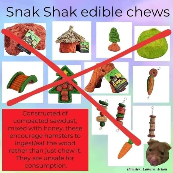 Edible Toys & Hamster Chews get mistaken for Food
