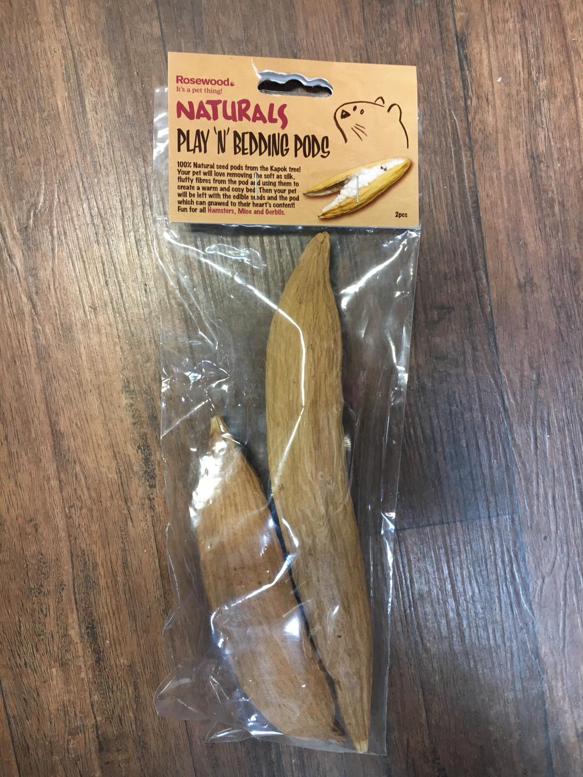 NATURALS Play 'n' Safe Bedding Pods – 2er Set (4 Stück), Weiches Kapok-Einstreu Für Kleintiere