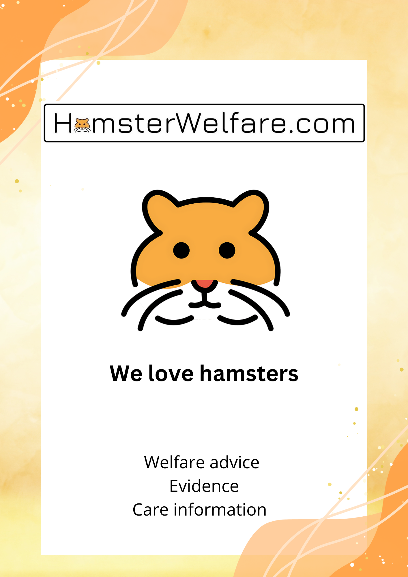 Hamster Welfare Poster